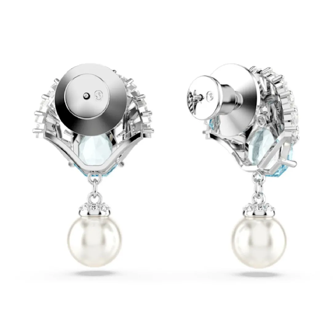Swarovski Bijoux Boucles oreilles Swarovski Idyllia E Drop Pearl - 5680301 bleu,argent | Femme Boucles D'Oreilles