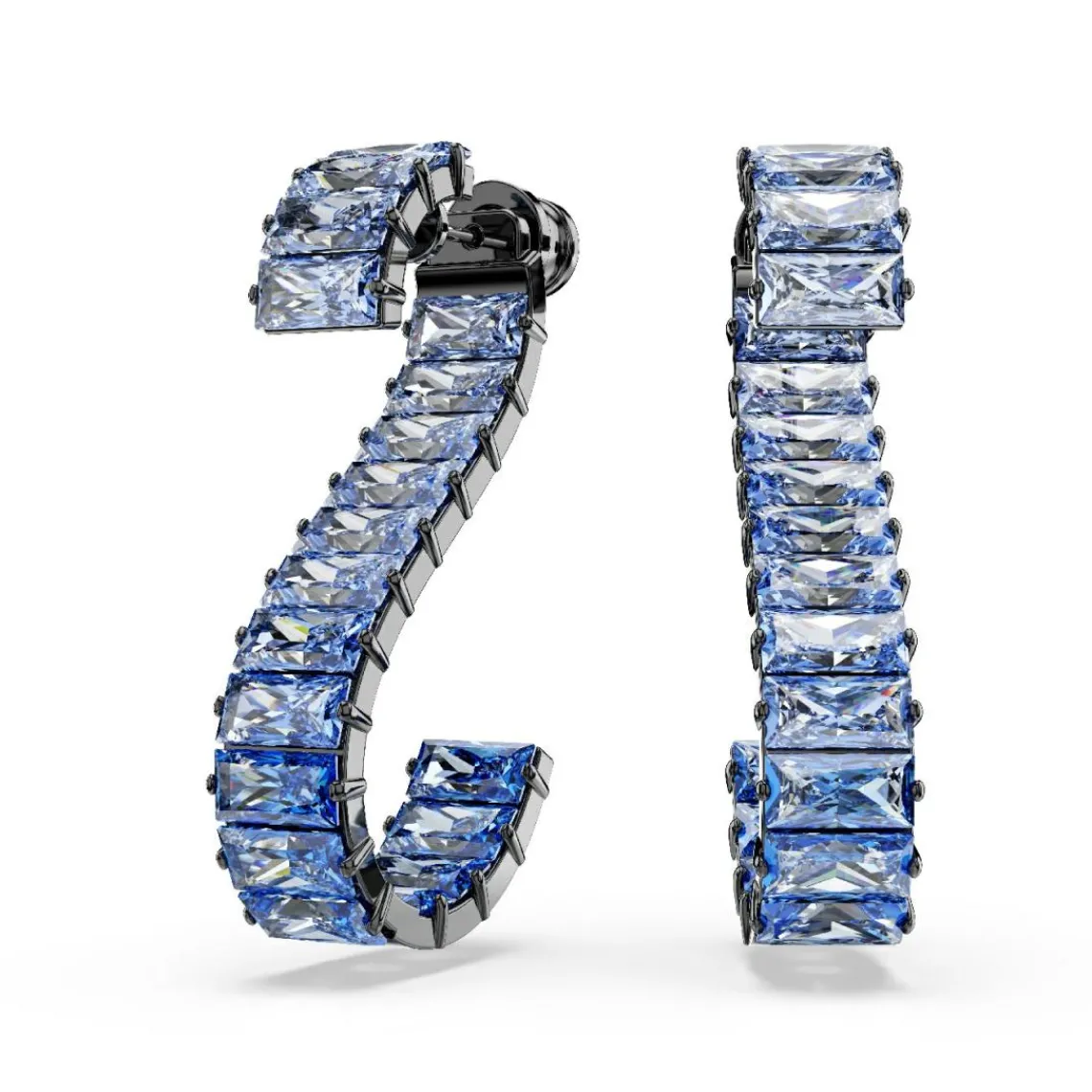 Swarovski Bijoux Boucles oreilles Swarovski Matrix Baguette - 5705780 Métal recouvert de ruthénium Bleu | Femme Boucles D'Oreilles