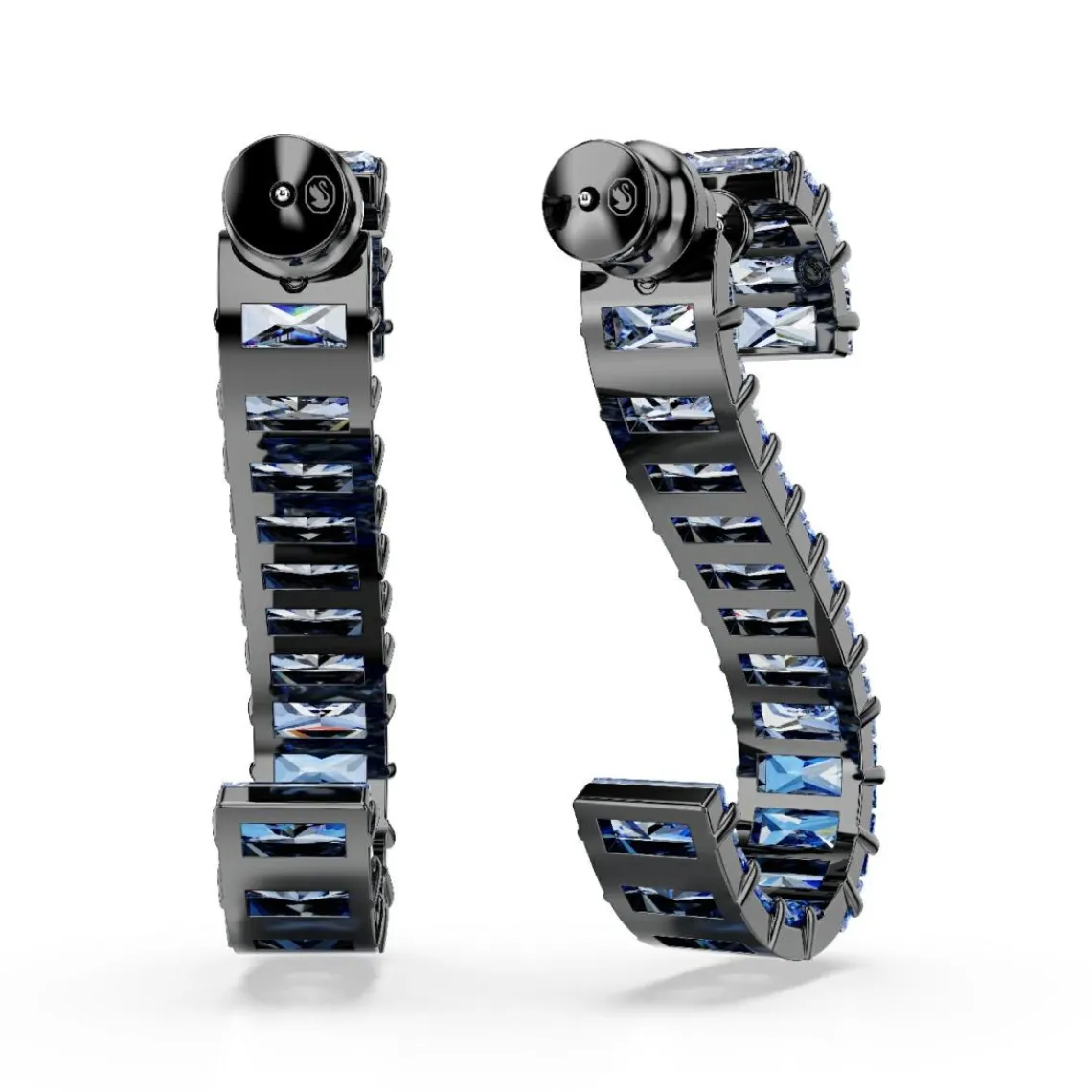 Swarovski Bijoux Boucles oreilles Swarovski Matrix Baguette - 5705780 Métal recouvert de ruthénium Bleu | Femme Boucles D'Oreilles