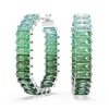 Swarovski Bijoux Boucles oreilles Swarovski Matrix Baguette - 5705787 Métal rhodié Vert | Femme Boucles D'Oreilles