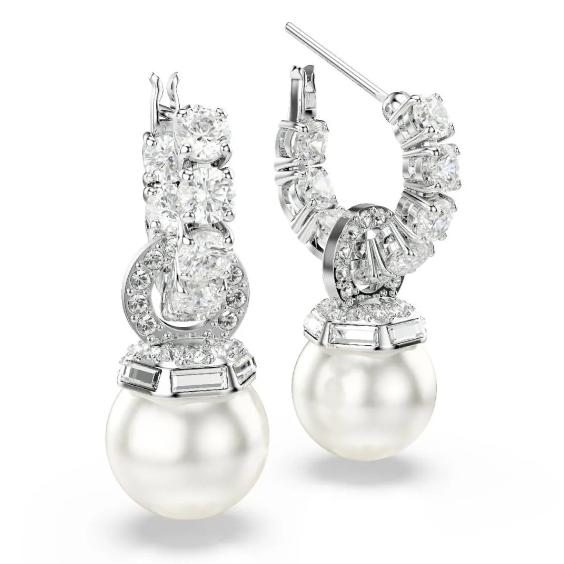 Swarovski Bijoux Boucles oreilles Swarovski Matrix Pearl - 5691716 Métal rhodié Argent | Femme Boucles D'Oreilles