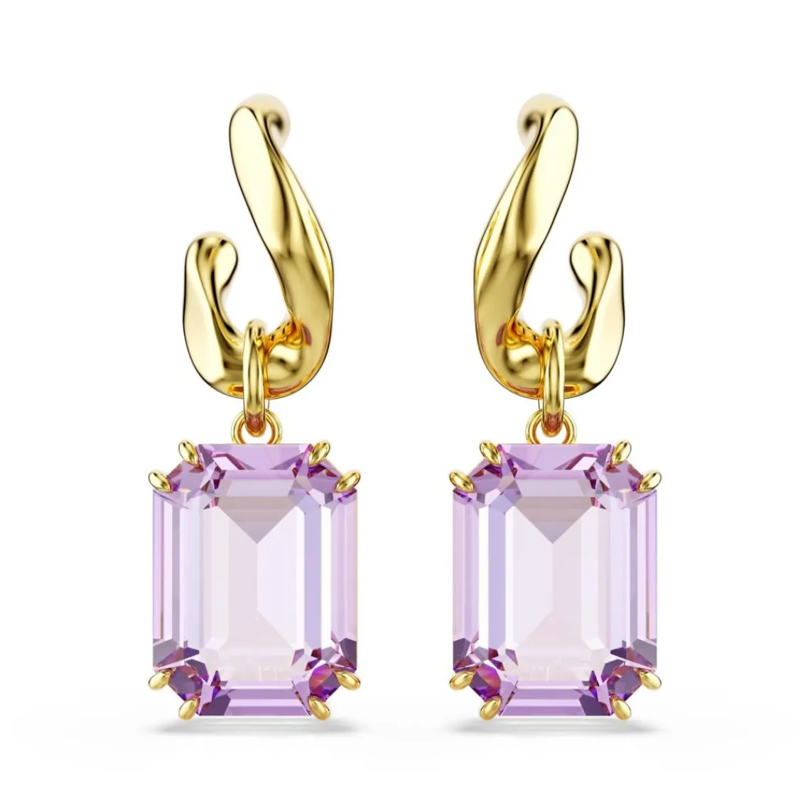 Swarovski Bijoux Boucles oreilles Swarovski Millenia 5694784 Plaqué or Violet | Femme Boucles D'Oreilles