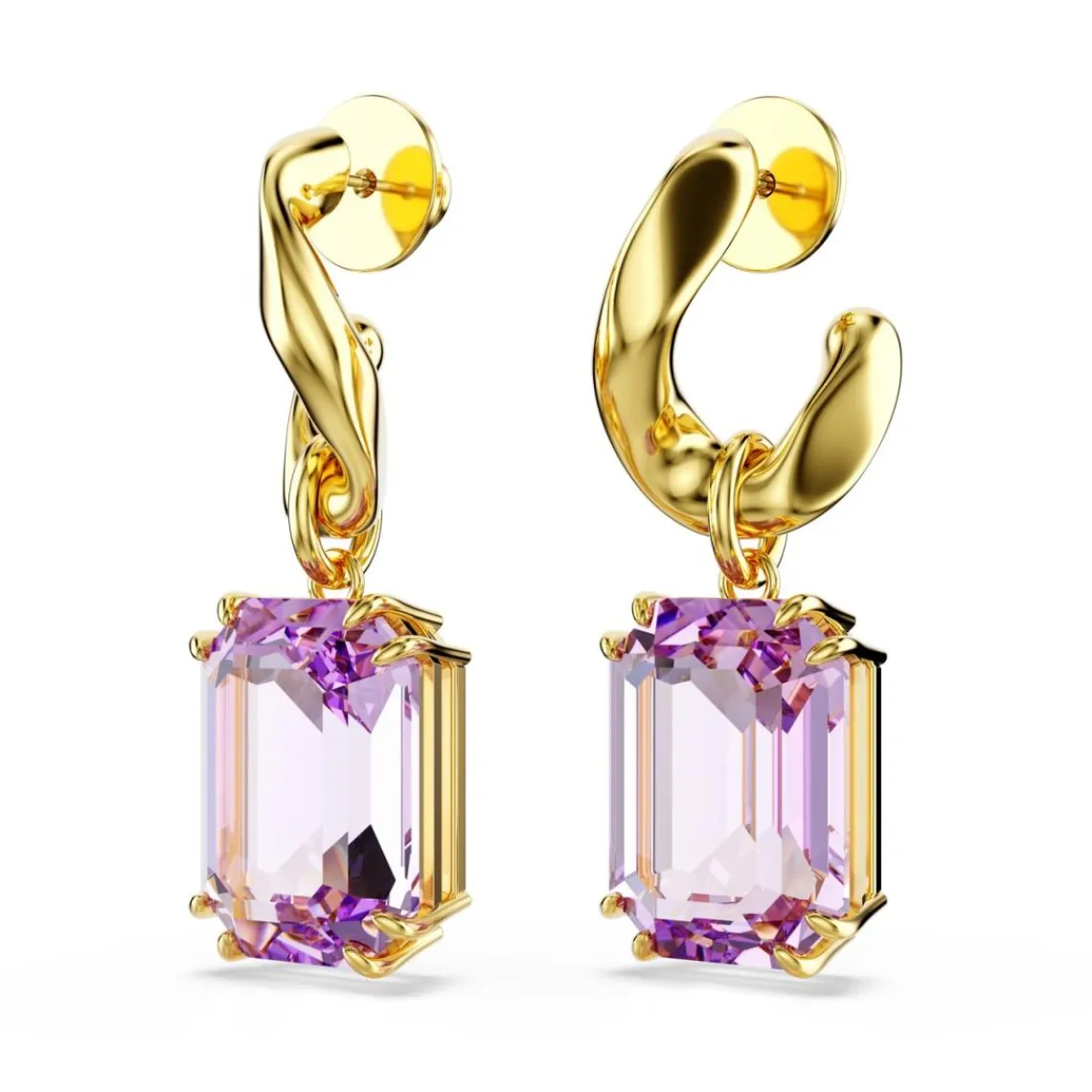 Swarovski Bijoux Boucles oreilles Swarovski Millenia 5694784 Plaqué or Violet | Femme Boucles D'Oreilles