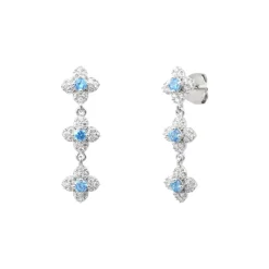 Punica Bijoux Boucles Fine FIN_E11_RHO Argent | Femme Boucles D'Oreilles