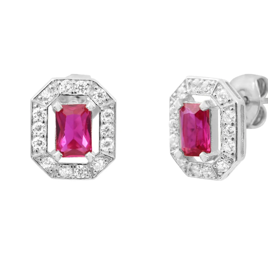 Punica Bijoux Boucles Vintage VIN_E02_RHO Argent | Femme Boucles D'Oreilles
