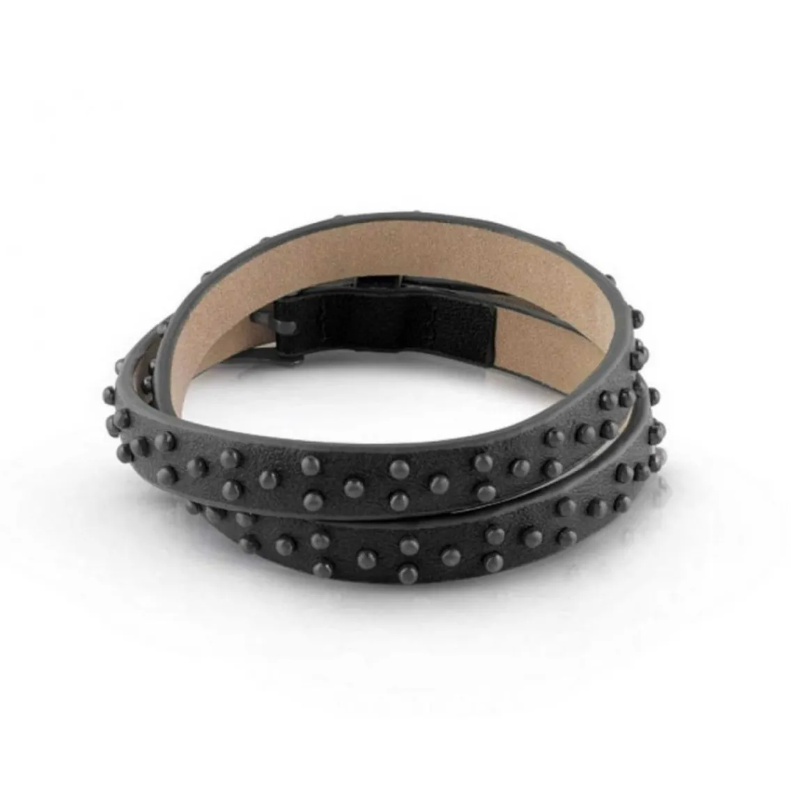 Guess Bijoux Bracelet Guess GUESS HERO UMB29018 - cuir noir 2 tours Homme | Homme Bracelet