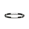 Maison de la Bijouterie Bracelet Homme acier double cuir tressé noir 3ZYZ34YZ | Homme Bracelet