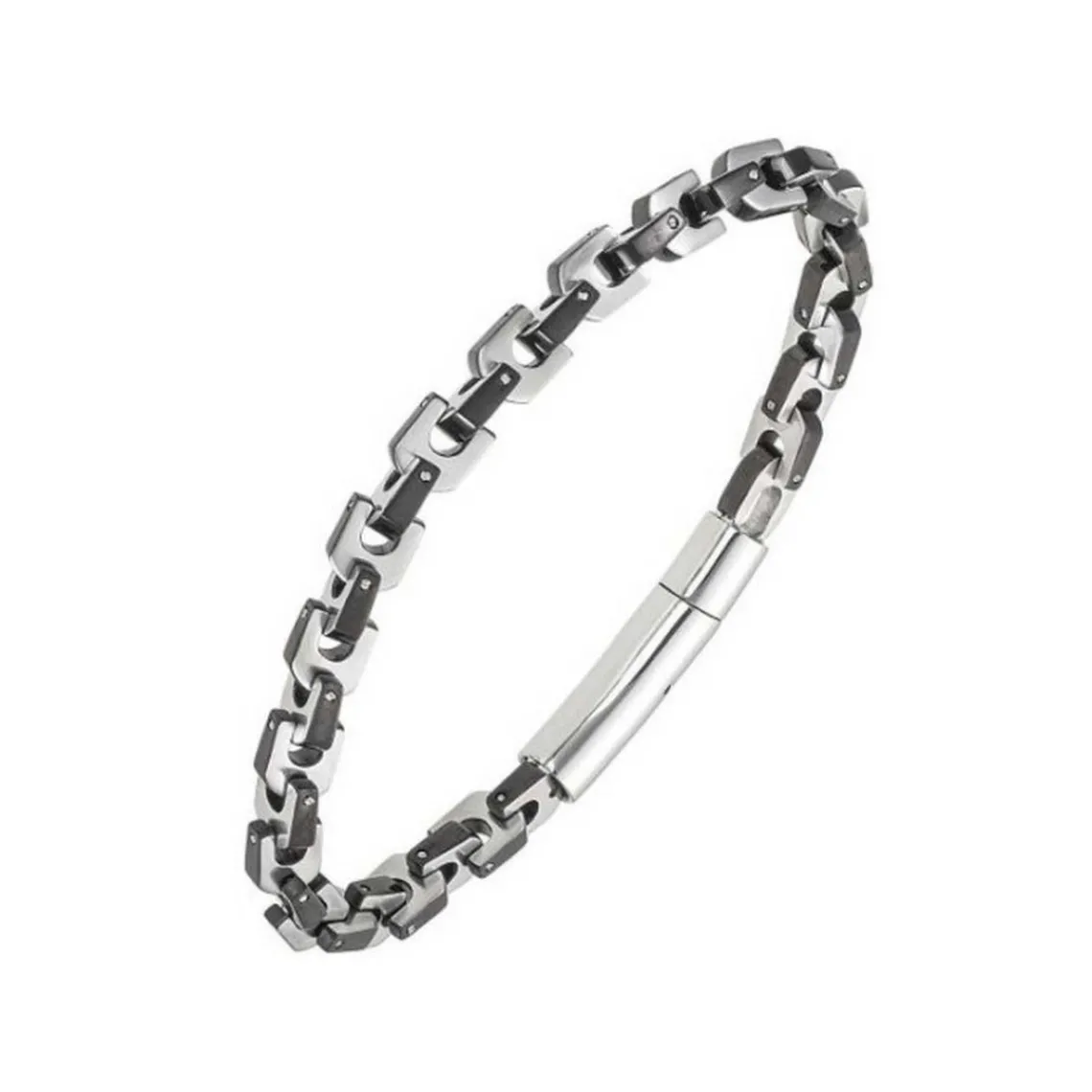 All Blacks Bijoux Bracelet Homme All Blacks 682246 - Acier Argent et Noir | Homme Bracelet
