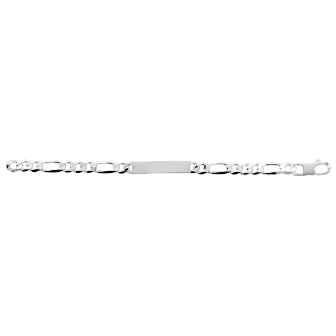 Maison de la Bijouterie Bracelet Homme argent chainage figaro 1-3 8mm 56300VYZ | Homme Bracelet