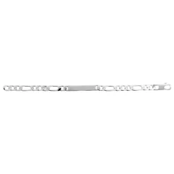 Maison de la Bijouterie Bracelet Homme argent chainage figaro 1-3 7mm 53300WYZ | Homme Bracelet