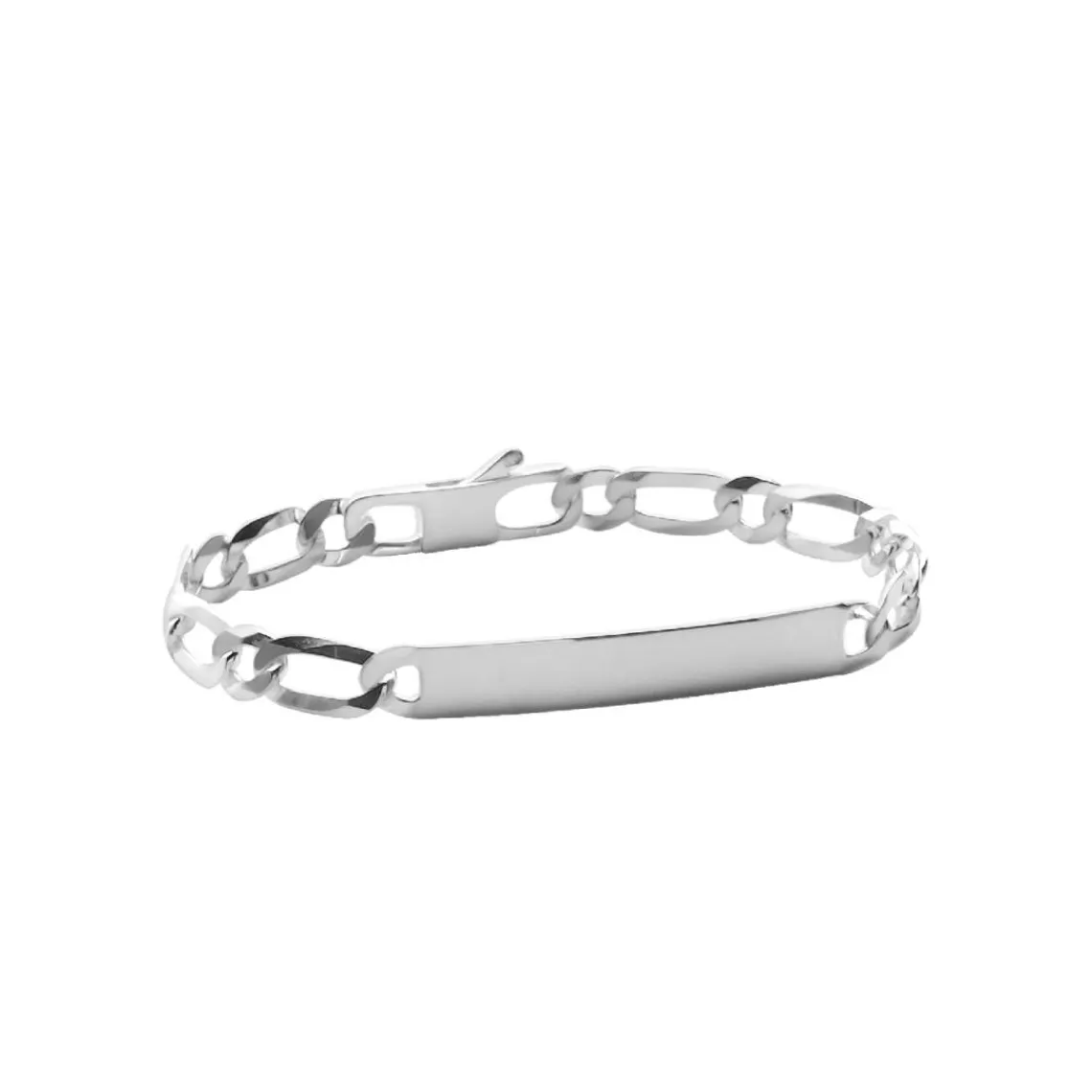Maison de la Bijouterie Bracelet Homme argent chainage figaro 1-1 6mm 56Z006Y0 | Homme Bracelet