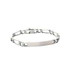 Maison de la Bijouterie Bracelet Homme argent chainage figaro 1-1 7mm 53ZW0WYZ | Homme Bracelet
