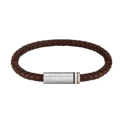 Boss Bijoux Bracelet Homme Ares Single - 1580623 Cuir, Acier Argent | Homme Bracelet