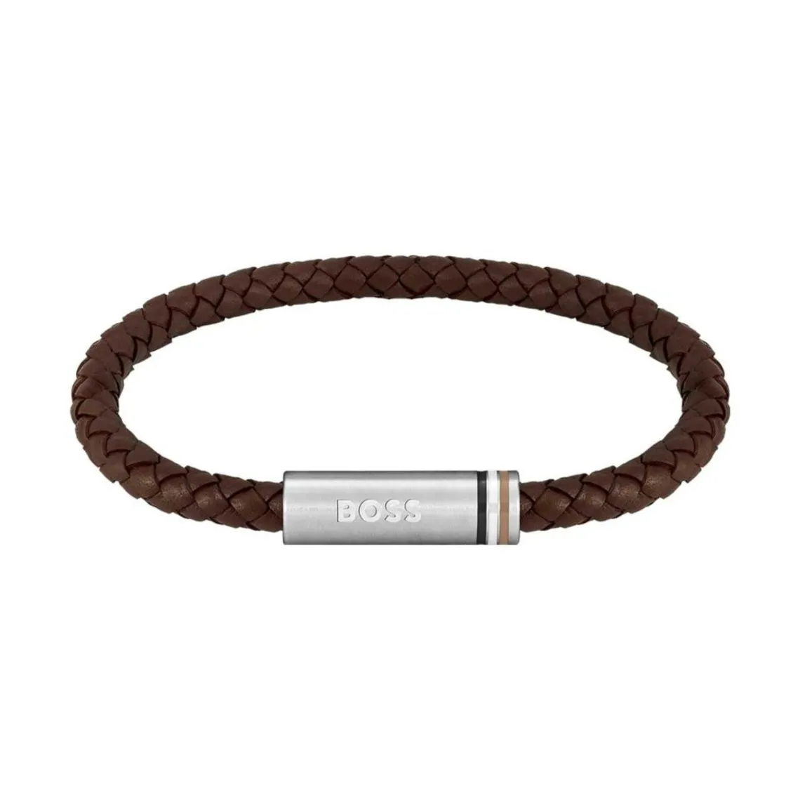 Boss Bijoux Bracelet Homme Ares Single - 1580623 Cuir, Acier Argent | Homme Bracelet