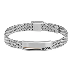Boss Bijoux Bracelet Homme Alen - 1580611 Acier Argent Taille Ajustable 180-195Mm | Homme Bracelet