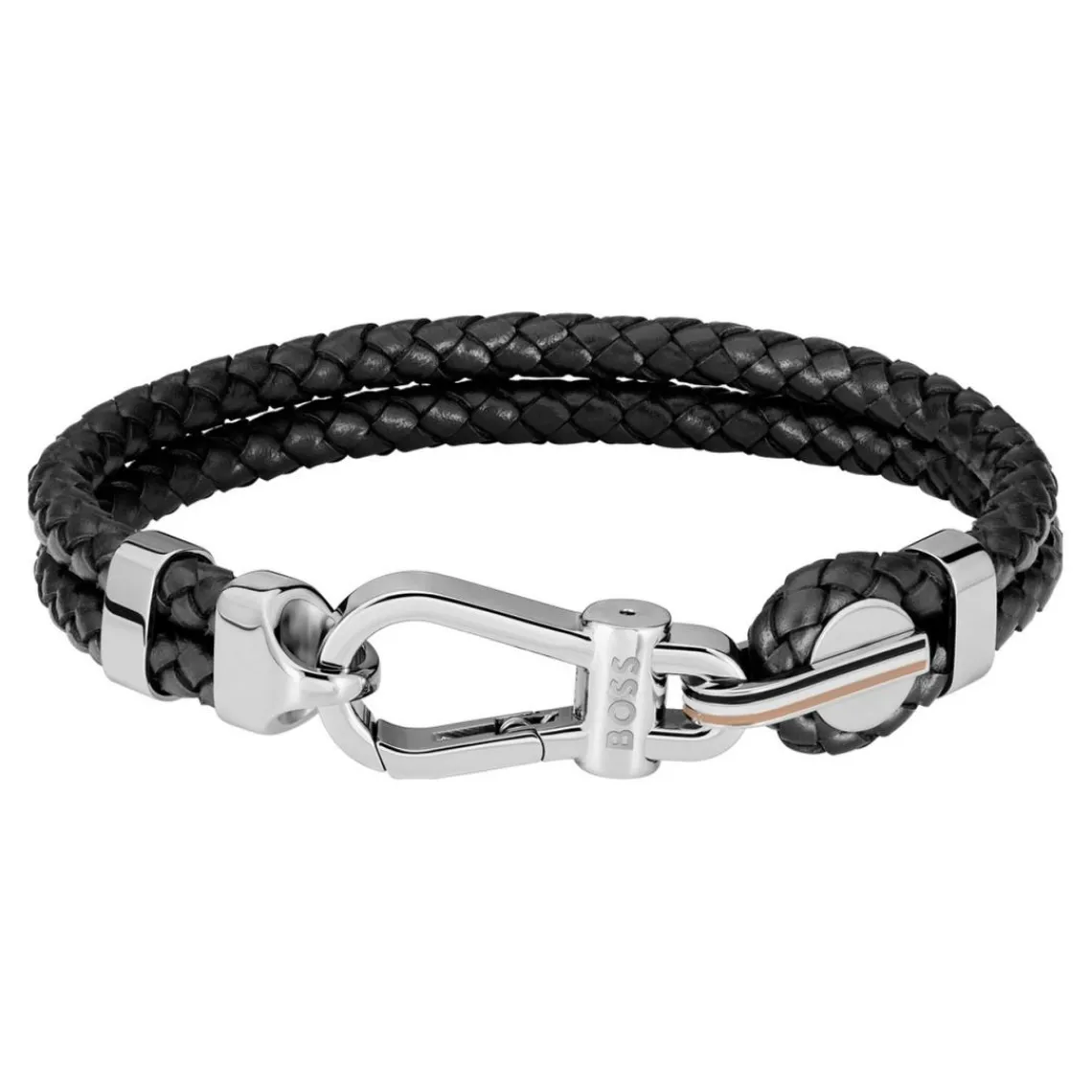 Boss Bijoux Bracelet Homme Ares Prime - 1580699M Acier, Cuir Noir | Homme Bracelet