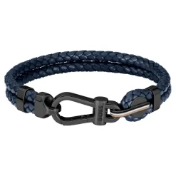 Boss Bijoux Bracelet Homme Ares Prime - 1580701M Acier, Cuir Bleu | Homme Bracelet