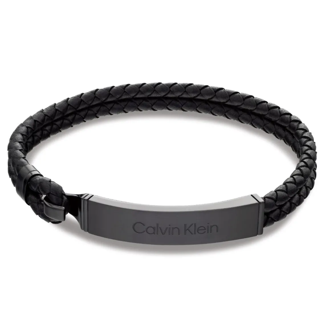 Calvin Klein Bijoux Bracelet Homme - 35000406 Cuir, Acier Noir | Homme Bracelet