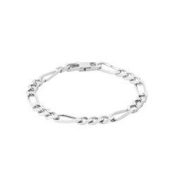 Maison de la Bijouterie Bracelet Homme Chaine Figaro 1-3 6mm Argent Z33Y00YZ | Homme Bracelet