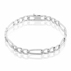 Maison de la Bijouterie Bracelet Homme Chaine Figaro 1-3 6mm Argent Z33Y00YZ | Homme Bracelet