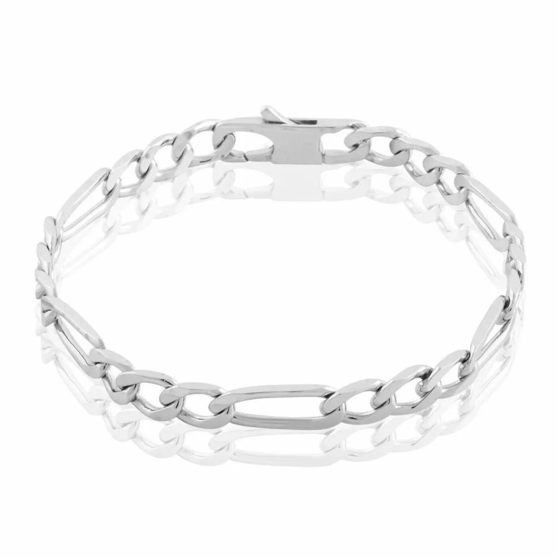 Maison de la Bijouterie Bracelet Homme Chaine Figaro 1-3 6mm Argent Z33Y00YZ | Homme Bracelet