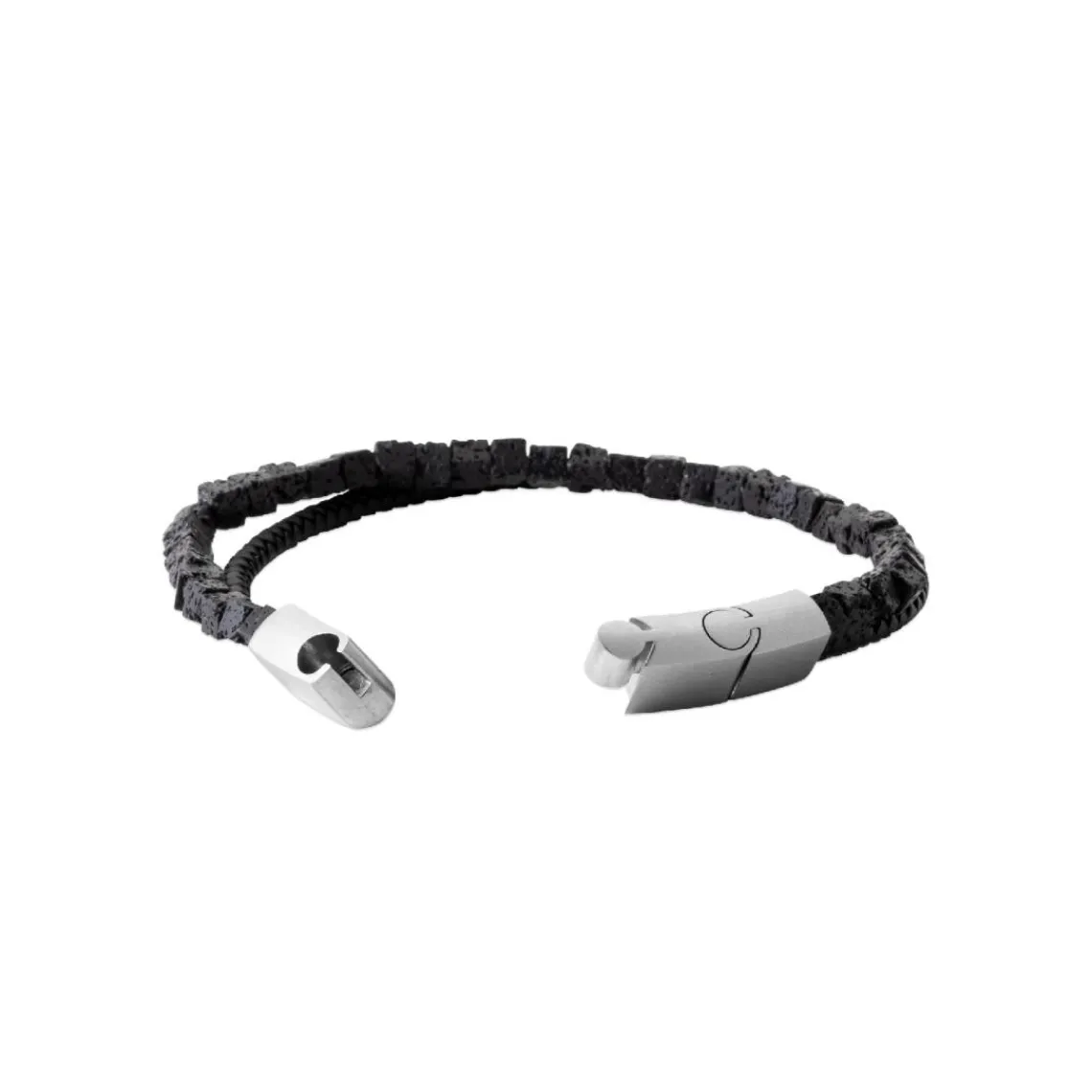 Maison de la Bijouterie Bracelet Homme cuir pierre de lave fantaisie 3ZY0U3YZ | Homme Bracelet