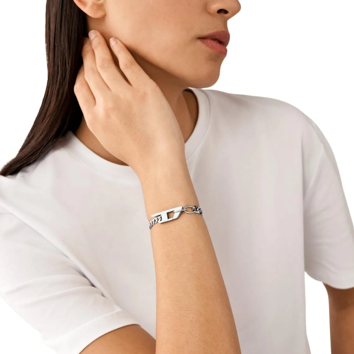 Diesel Bijoux Bracelet Homme - DX1496040 - Acier Argent | Homme Bracelet