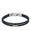 Fossil Bijoux Bracelet Homme - JF04703998 - Cuir,Acier Bleu | Homme Bracelet