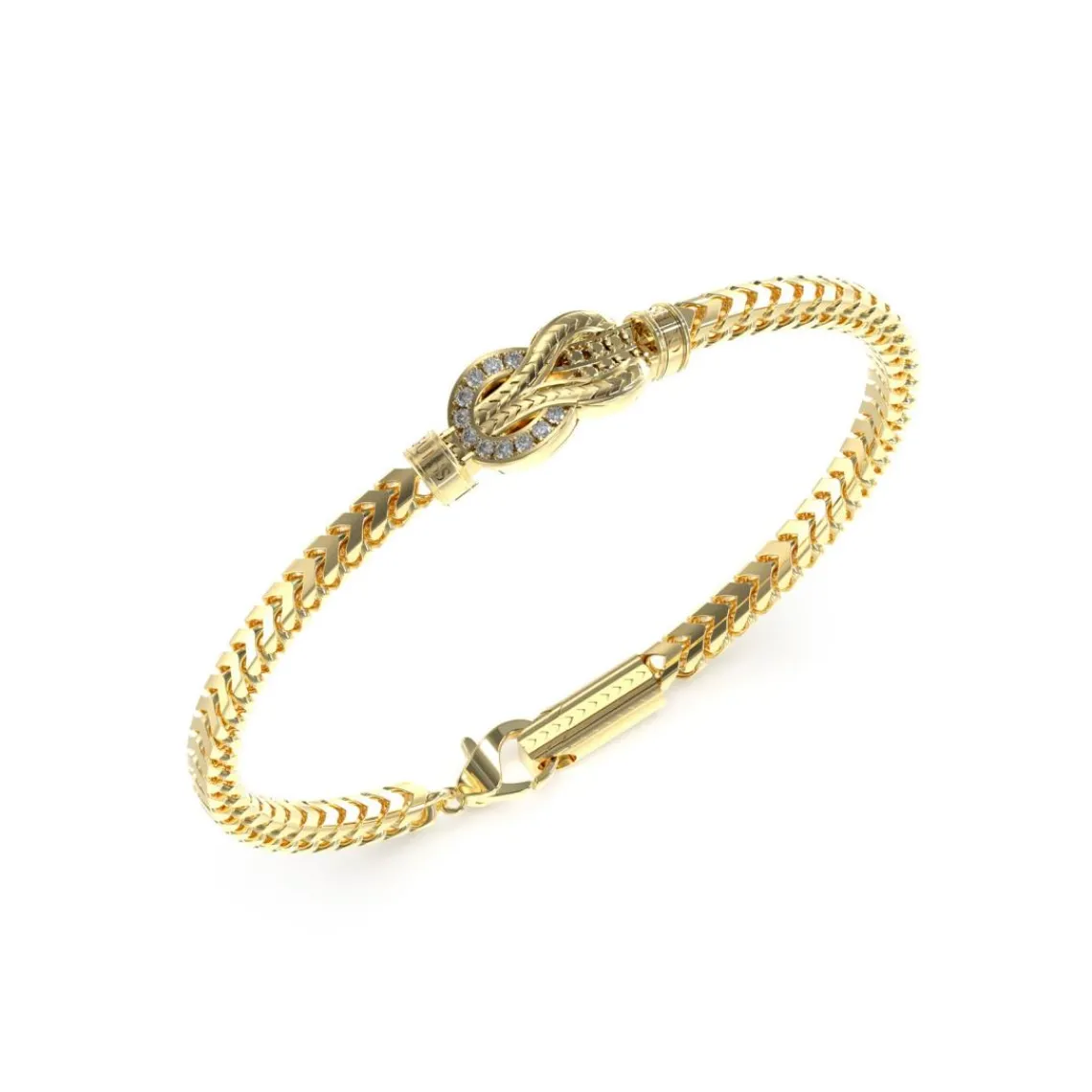Guess Bijoux Bracelet Homme Sailor Knot JUMB05028JWYGS Acier Doré | Homme Bracelet