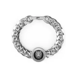 Guess Bijoux Bracelet Homme - JUMB01314JWSTBK LION KING Acier Argent | Homme Bracelet