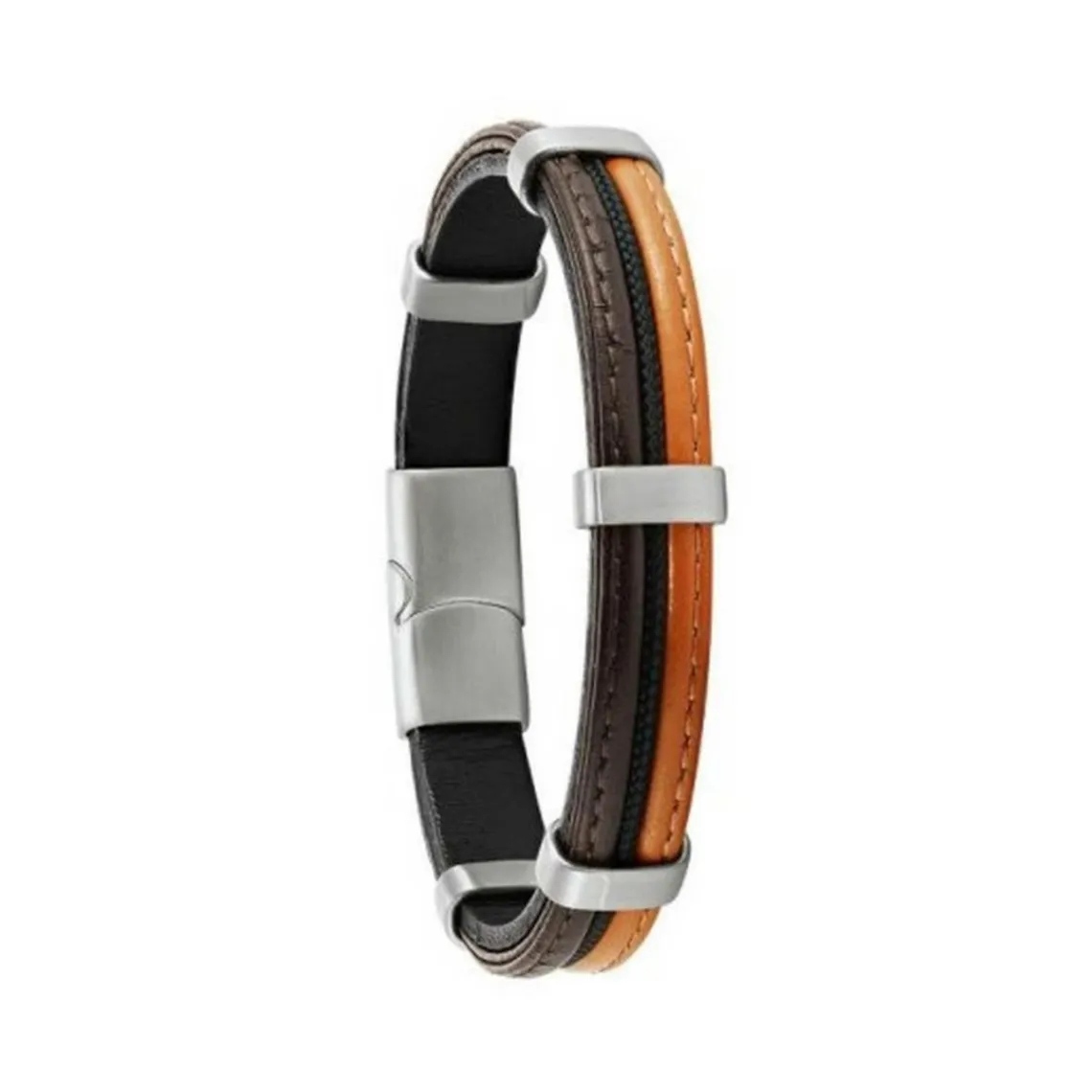 Jourdan Bracelet Homme JH150015B - HERCULE - Cuir marron | Homme Bracelet