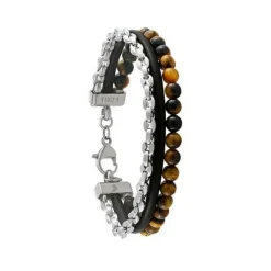 Jourdan Bracelet Homme JH150004B - FUSION - cuir noir | Homme Bracelet