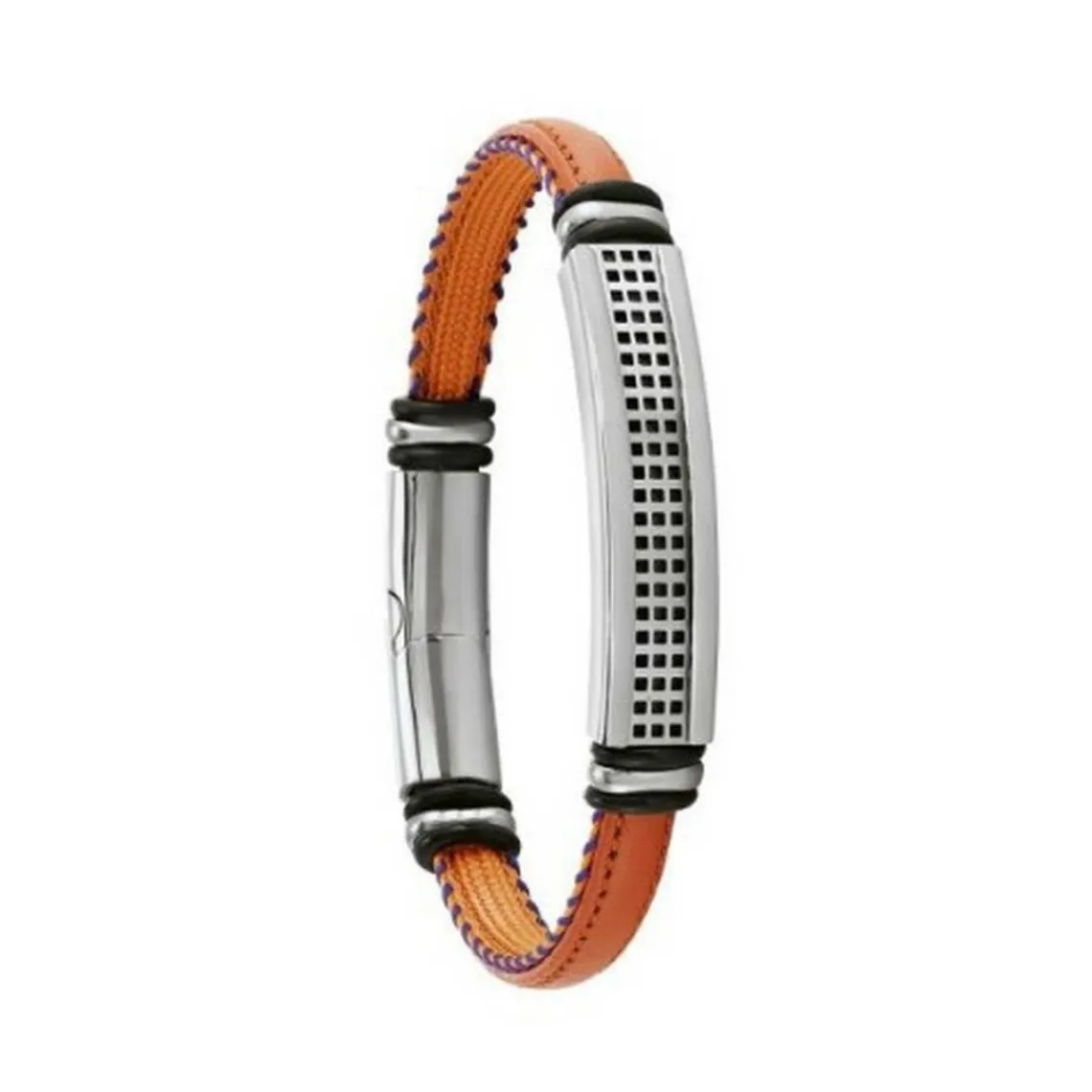 Jourdan Bracelet Homme JH150013B - GRANT - Cuir orange | Homme Bracelet