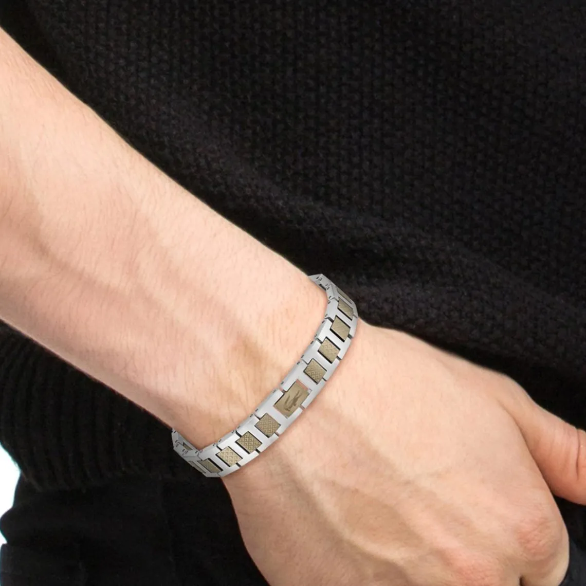Lacoste Bracelet Homme Metropole - 2040419 Acier Beige | Homme Bracelet