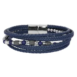 Redskins Bracelet Homme Bijoux - 285827 Cuir Bleu | Homme Bracelet