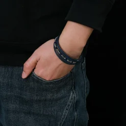 Redskins Bracelet Homme Bijoux - 285827 Cuir Bleu | Homme Bracelet