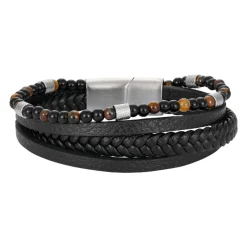 Redskins Bracelet Homme Bijoux - 285823 Cuir Noir | Homme Bracelet