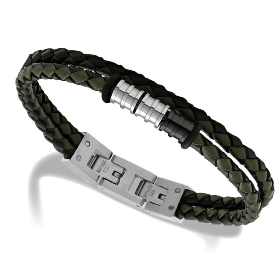 Rochet Bracelet Homme HB8045 Gentleman - Noir/ Kaki | Homme Bracelet