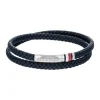 Tommy Hilfiger Bijoux Bracelet Homme Tommy Hilfiger Double - 2790549 Acier, Cuir Argent, Bleu | Homme Bracelet