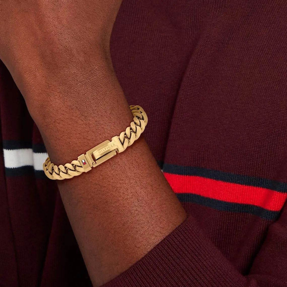 Tommy Hilfiger Bijoux Bracelet Homme Tommy Hilfiger - 2790434 Acier Doré | Homme Bracelet