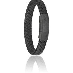 Lacoste Bracelet Homme Rokel 2040285 - Cuir Noir | Homme Bracelet