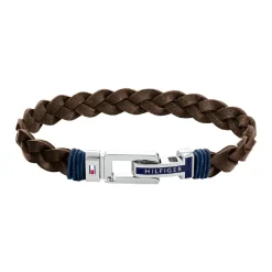 Tommy Hilfiger Bijoux Bracelet HommeTommy Hilfiger Casual Core 2790309S - Cuir, Acier Marron, Bleu | Homme Bracelet