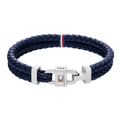 Tommy Hilfiger Bijoux Bracelet HommeTommy Hilfiger Carabiner 2790362S - Cuir, Acier Bleu | Homme Bracelet