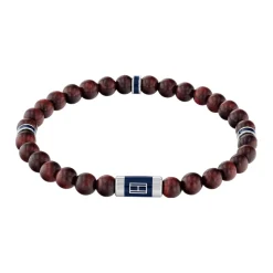 Tommy Hilfiger Bijoux Bracelet HommeTommy Hilfiger Beaded 2790324 - Acier, Bois Marron, Gris | Homme Bracelet
