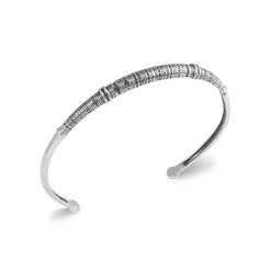 Maison de la Bijouterie Bracelet Jonc ouvert fantaisie homme Argent VYZWV06Y | Homme Bracelet
