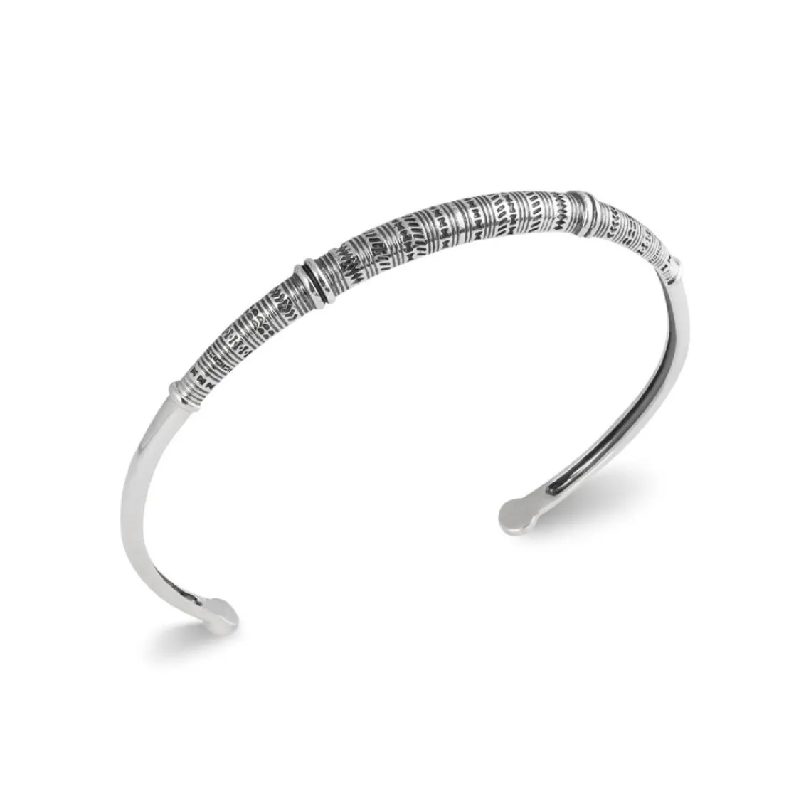 Maison de la Bijouterie Bracelet Jonc ouvert fantaisie homme Argent VYZWV06Y | Homme Bracelet