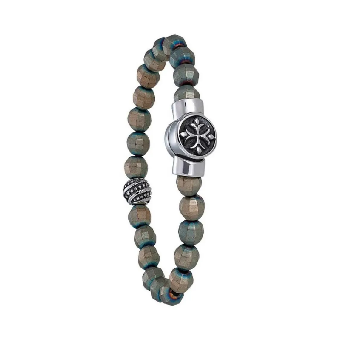 Jourdan Bracelet PAPAYO RC007H - Bracelet En Acier et Hematite Homme | Homme Bracelet