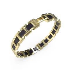 Guess Bijoux Bracelet Montecarlo Acier Doré Et Céramique 10 Mm | Homme Bracelet