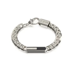 Guess Bijoux Bracelet Racer Tag Acier Rhodié, Fibre De Carbone Et Émail | Homme Bracelet