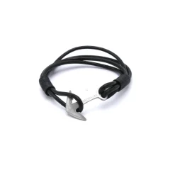 Redskins Bracelet 285120 - Bracelet Ancre Cuir Noir Homme | Homme Bracelet